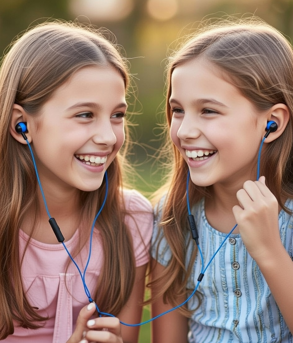 Heads Wired Earphones - Strong Bass In-Ear Headphones with Inline Microphone & Multifunction Button - image 2
