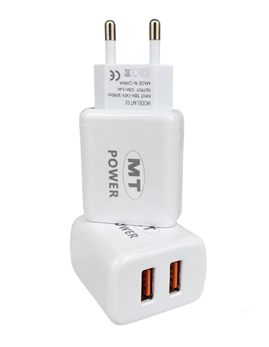 MT POWER 3.4A Dual USB Fast Charger - Model MT-03 - High-Speed Charging Adapter with Dual Ports - image 2