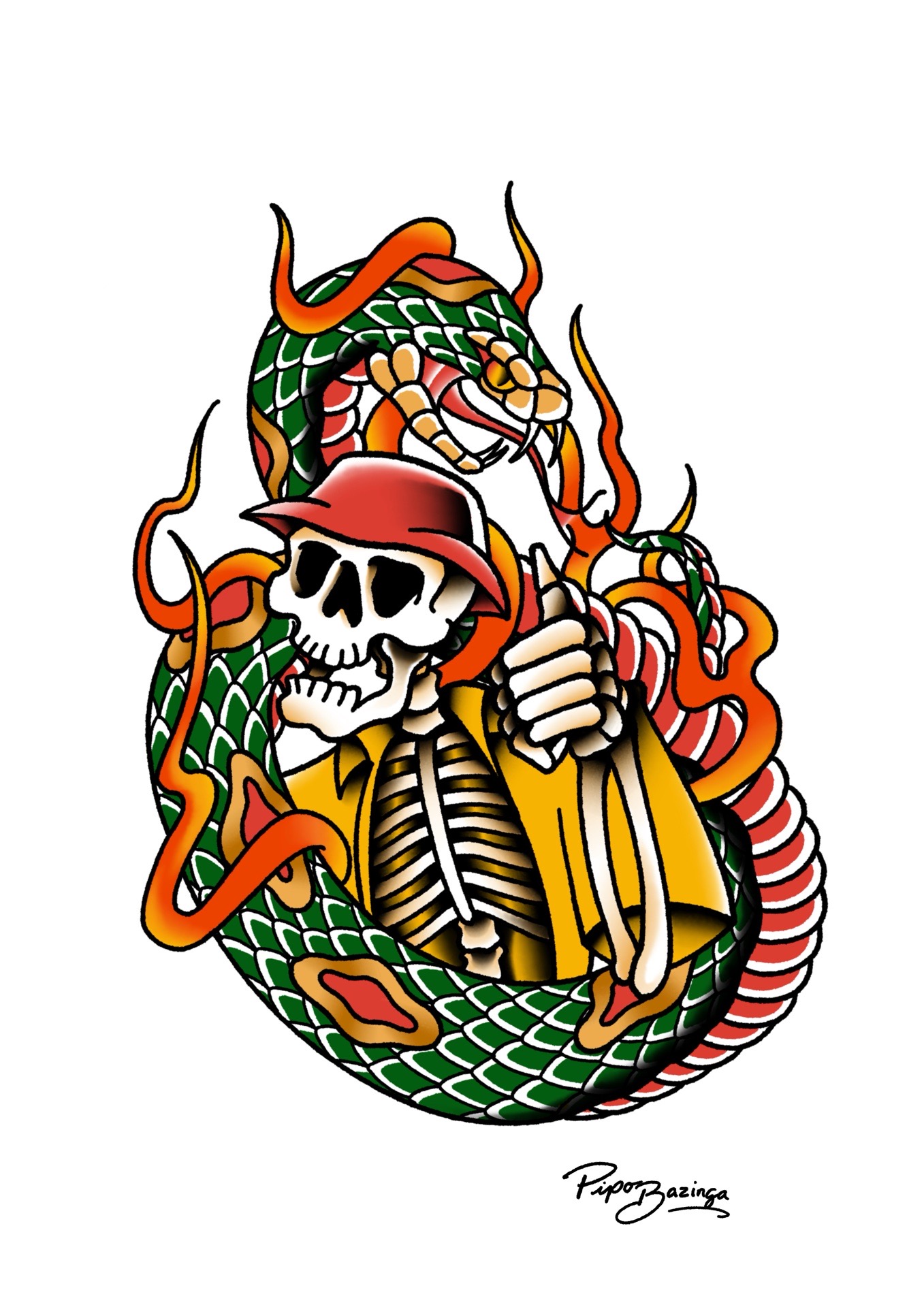 Skull & Snake