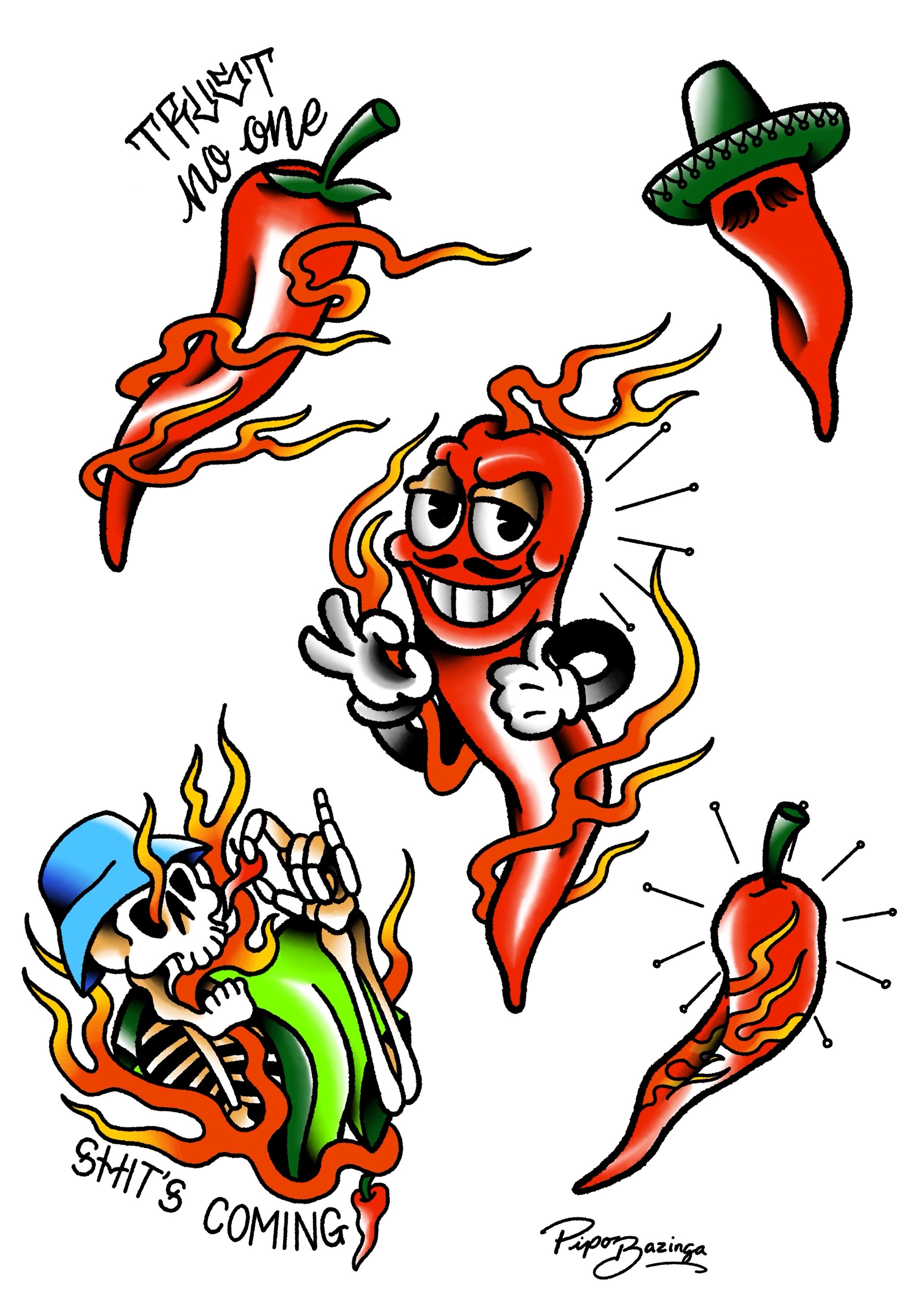 planche de piments