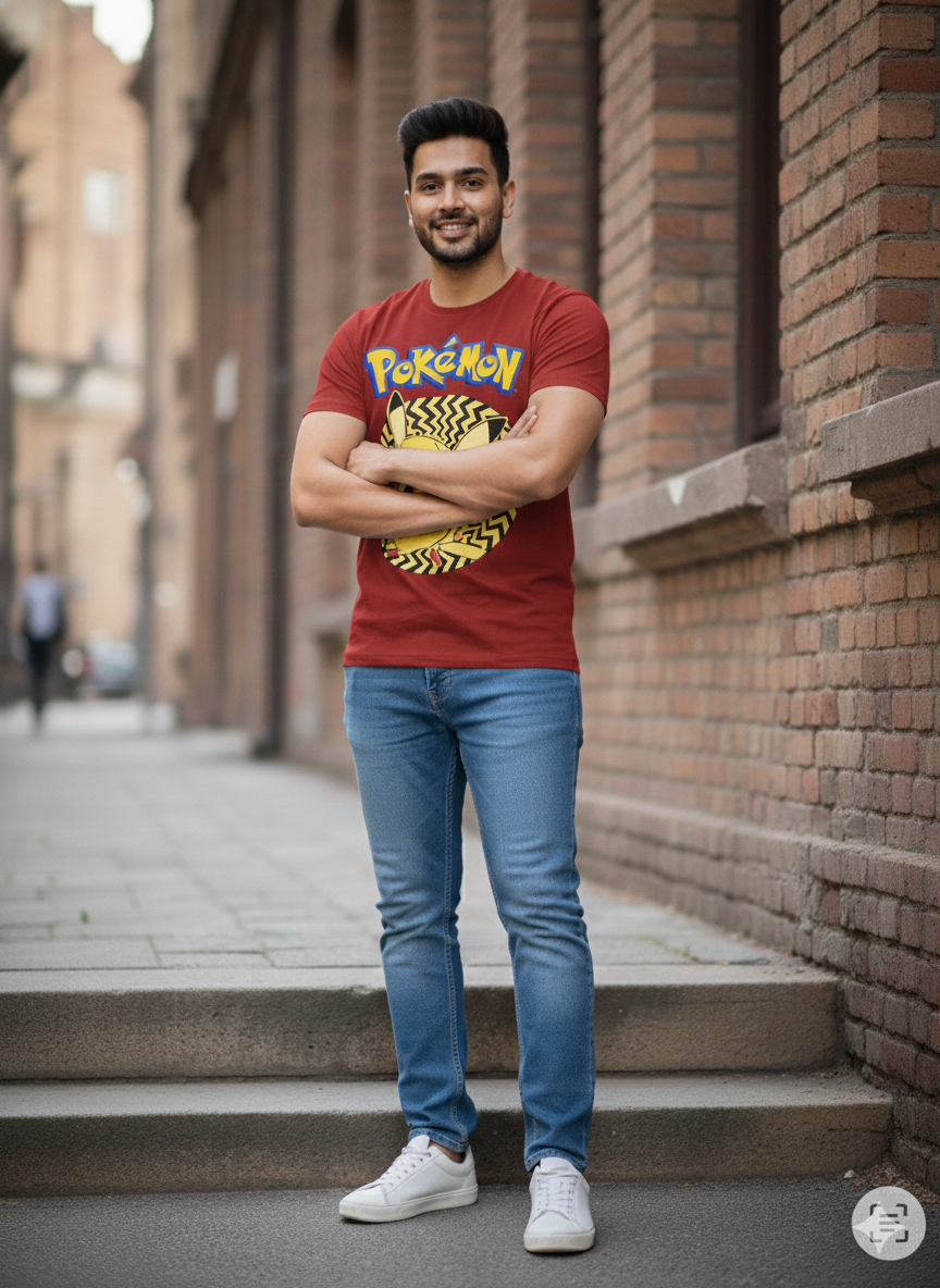 Pikachu Cosplay Streetwear – Premium Cotton Graphic T-Shirt - Image 4