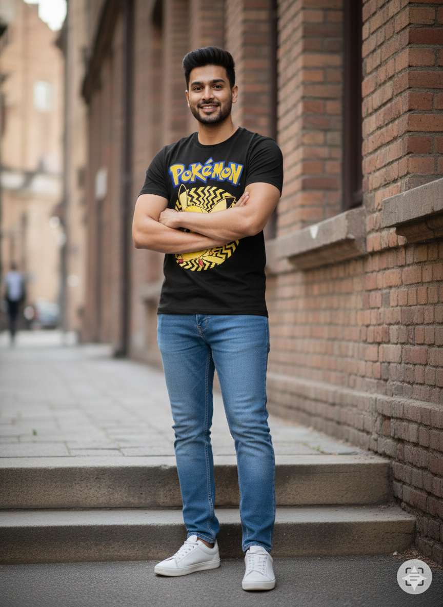 Pikachu Cosplay Streetwear – Premium Cotton Graphic T-Shirt - Image 5