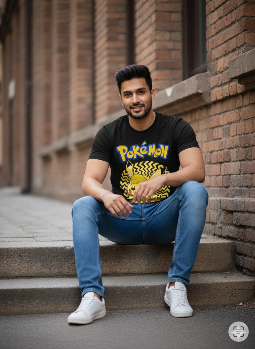 Pikachu Cosplay Streetwear – Premium Cotton Graphic T-Shirt - Image 6