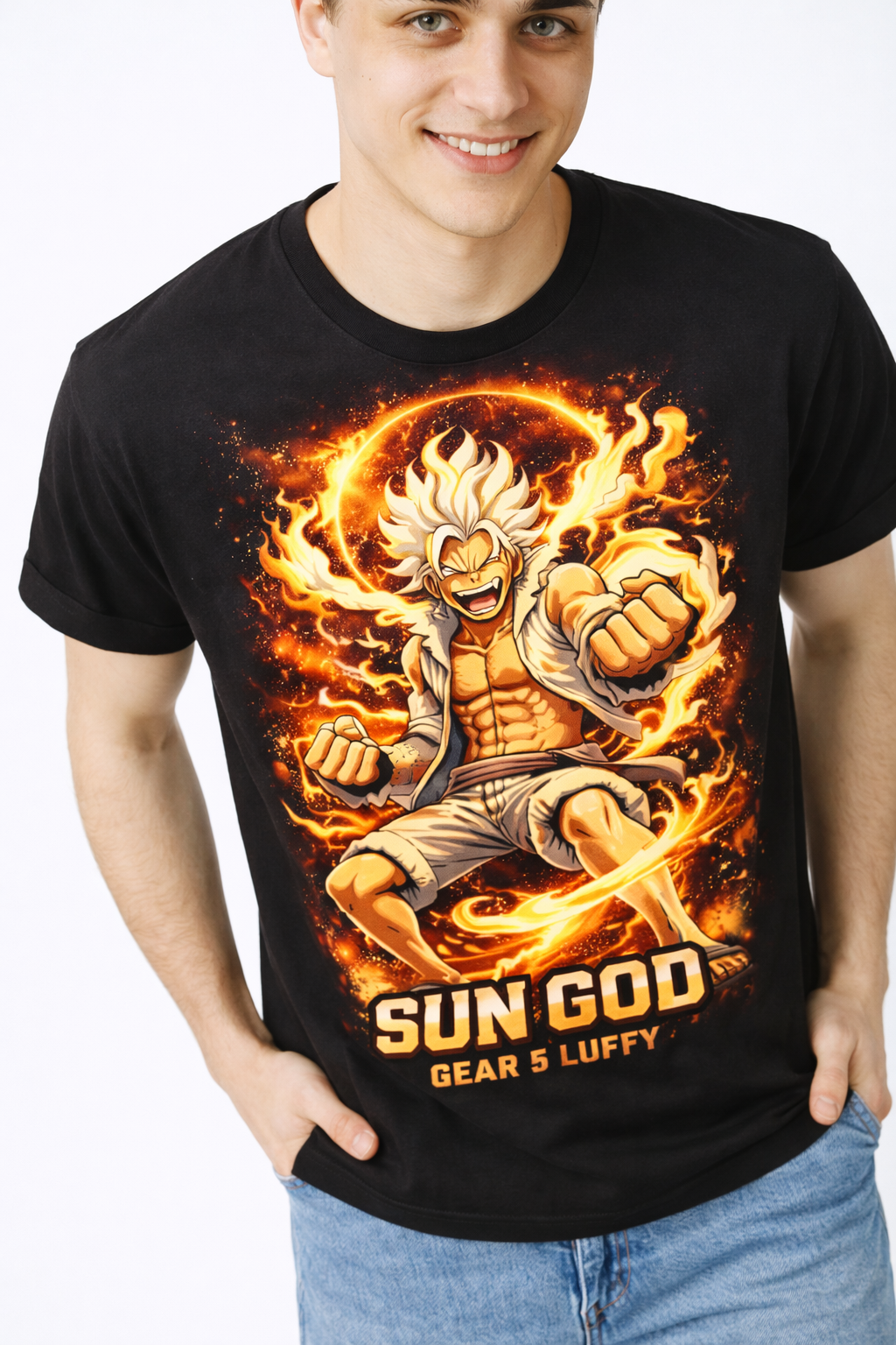 Inferno Sun Warrior Graphic T-Shirt - Image 2