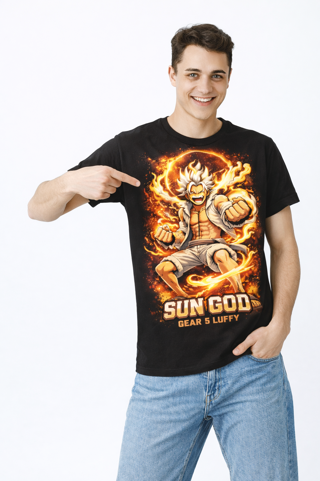 Inferno Sun Warrior Graphic T-Shirt - Image 4
