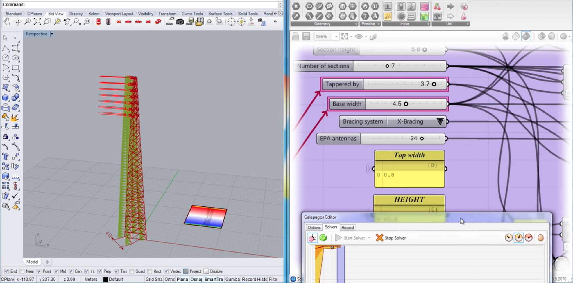 Parametric telecom tower