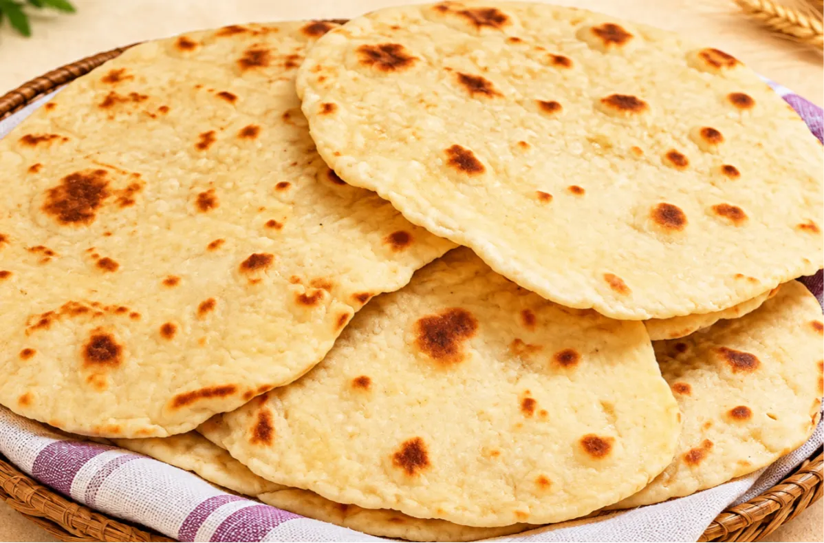 خبز نان الهندى (او الخبز المسطح)