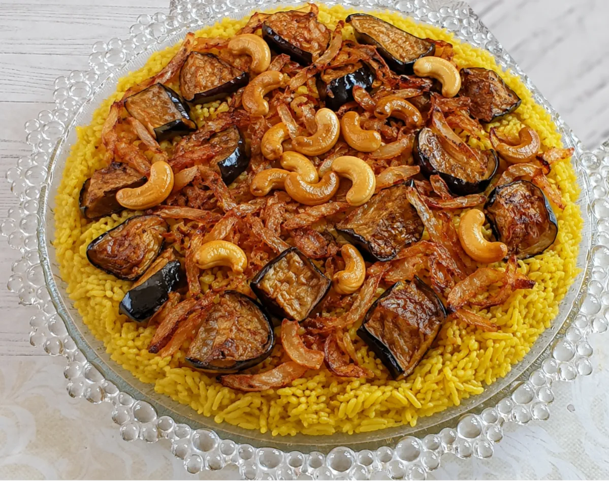 الارز بالكاري والباذنجان