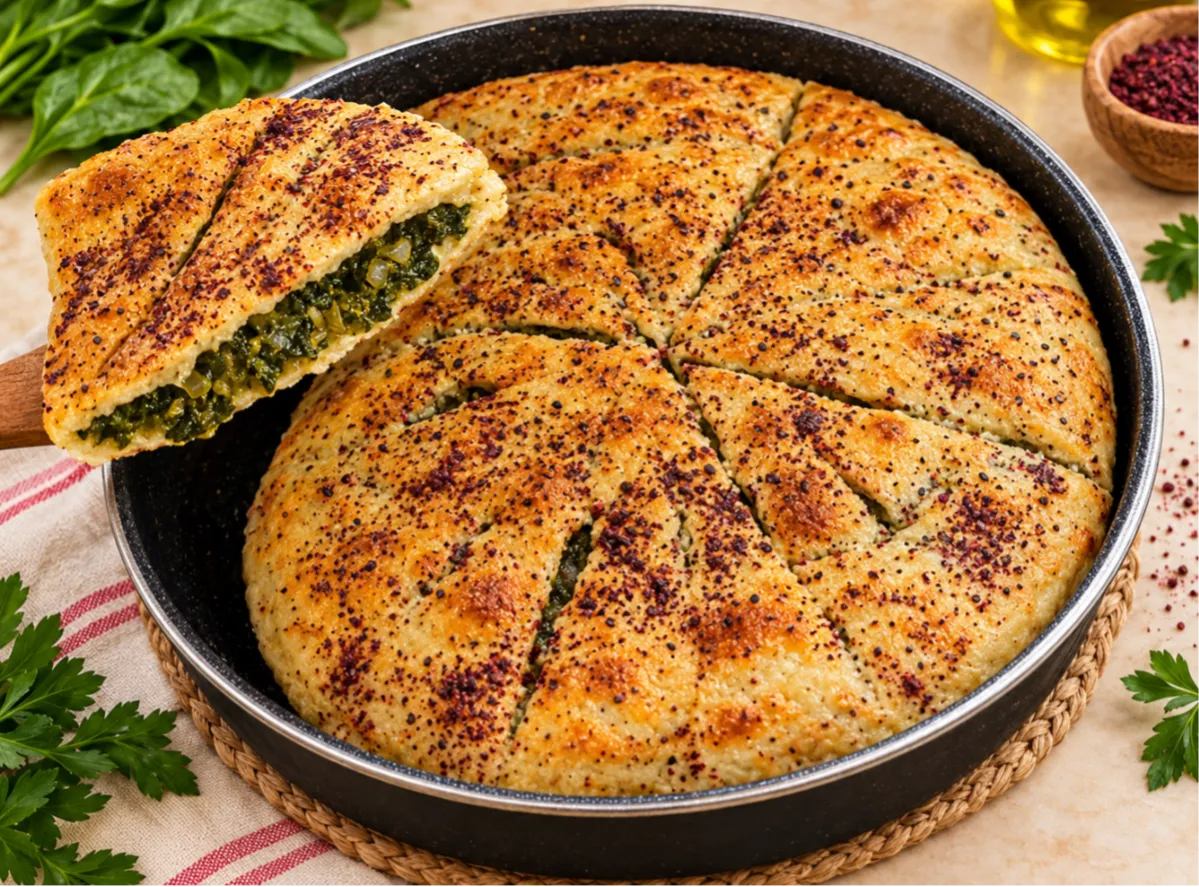 فطيرة السبانخ بالصينية