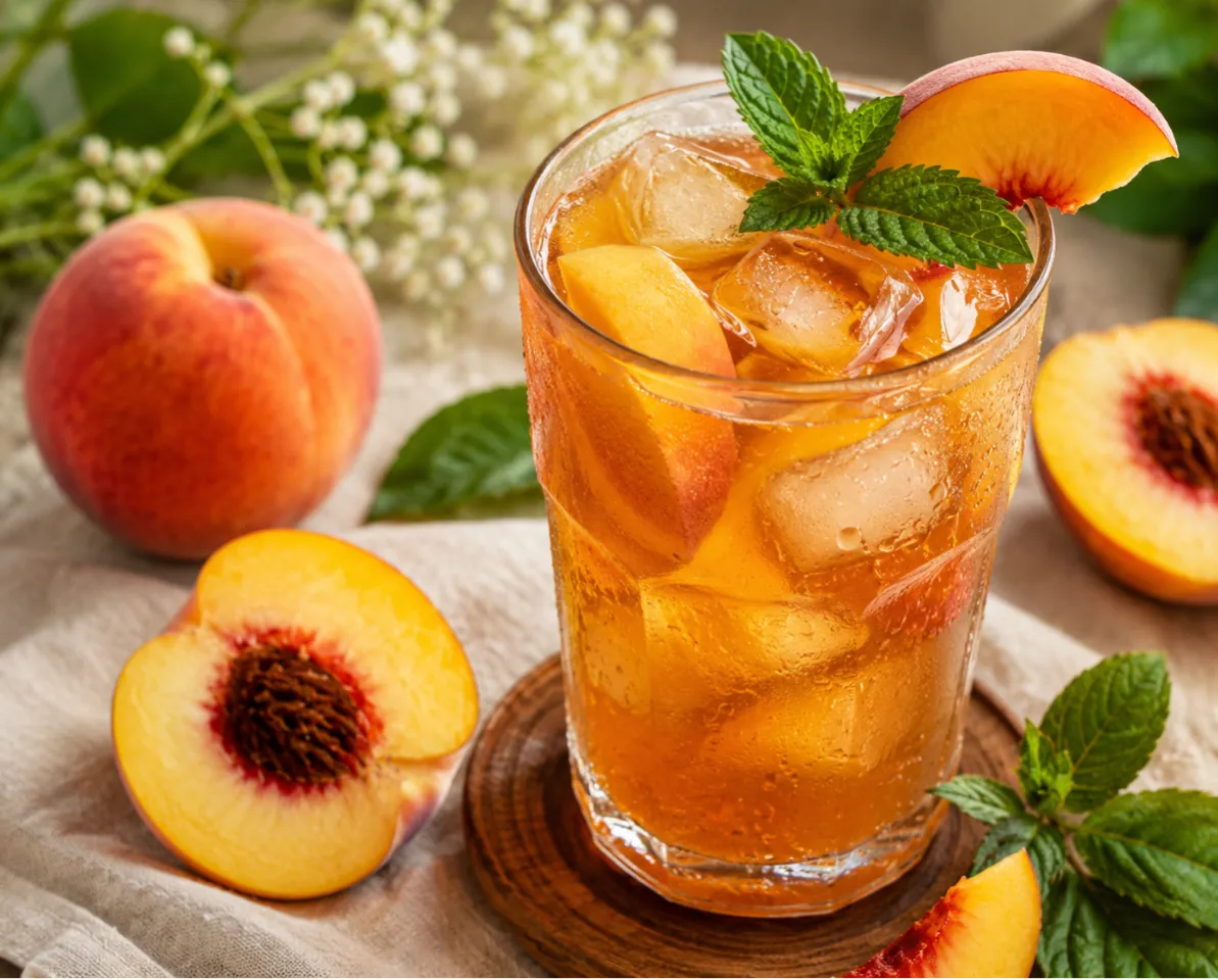 شاي المثلج بالدراق