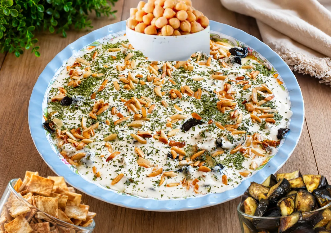 فتة حمص وباذنجان