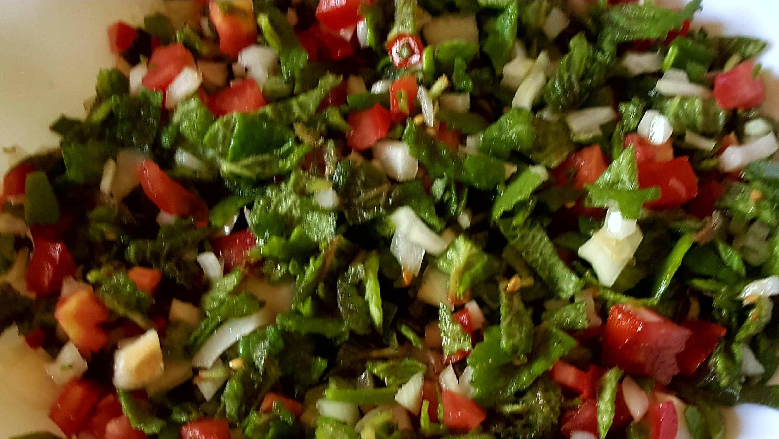 سلطة الزعتر الاخضر الاسباني