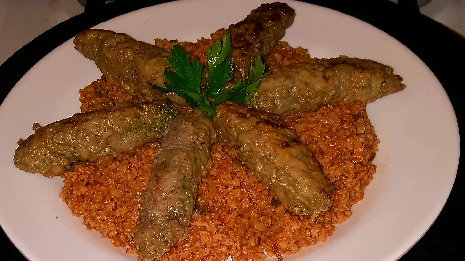 كباب مع برغل
