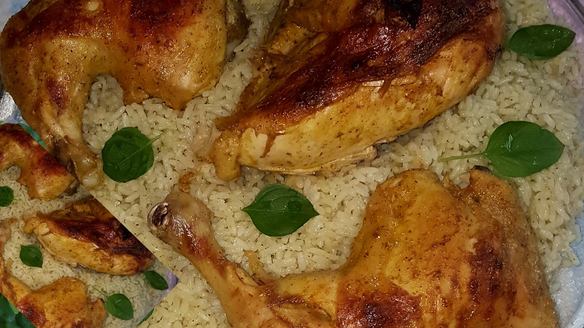 دجاج مع الارز بصوص البيستو