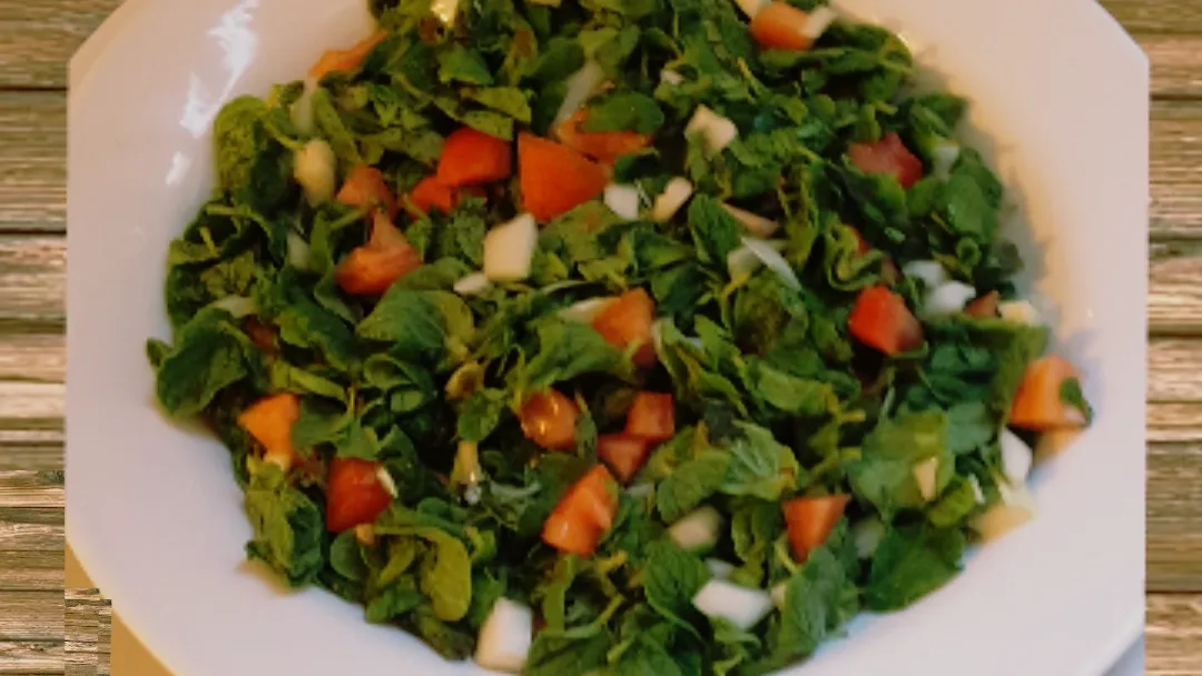 سلطة الزعتر الاخضر البلدي