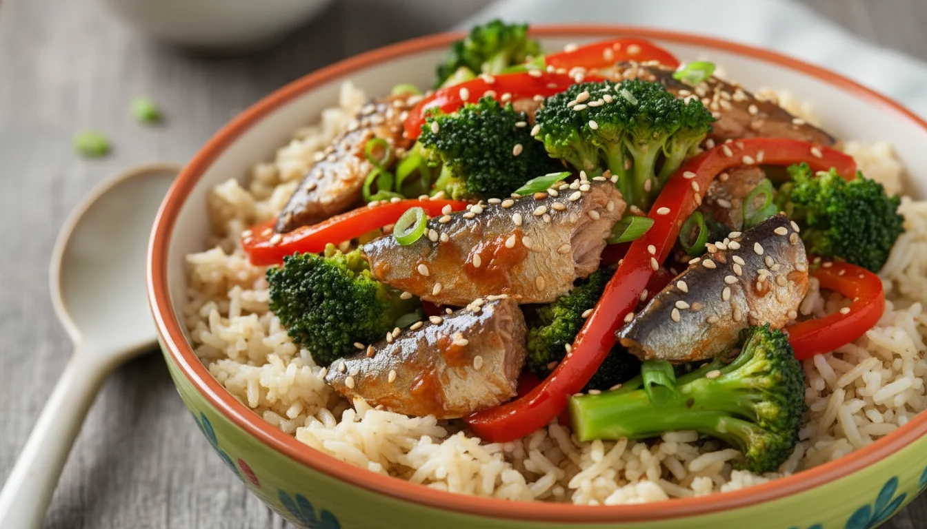 Spicy Sardine & Broccoli Stir-Fry
