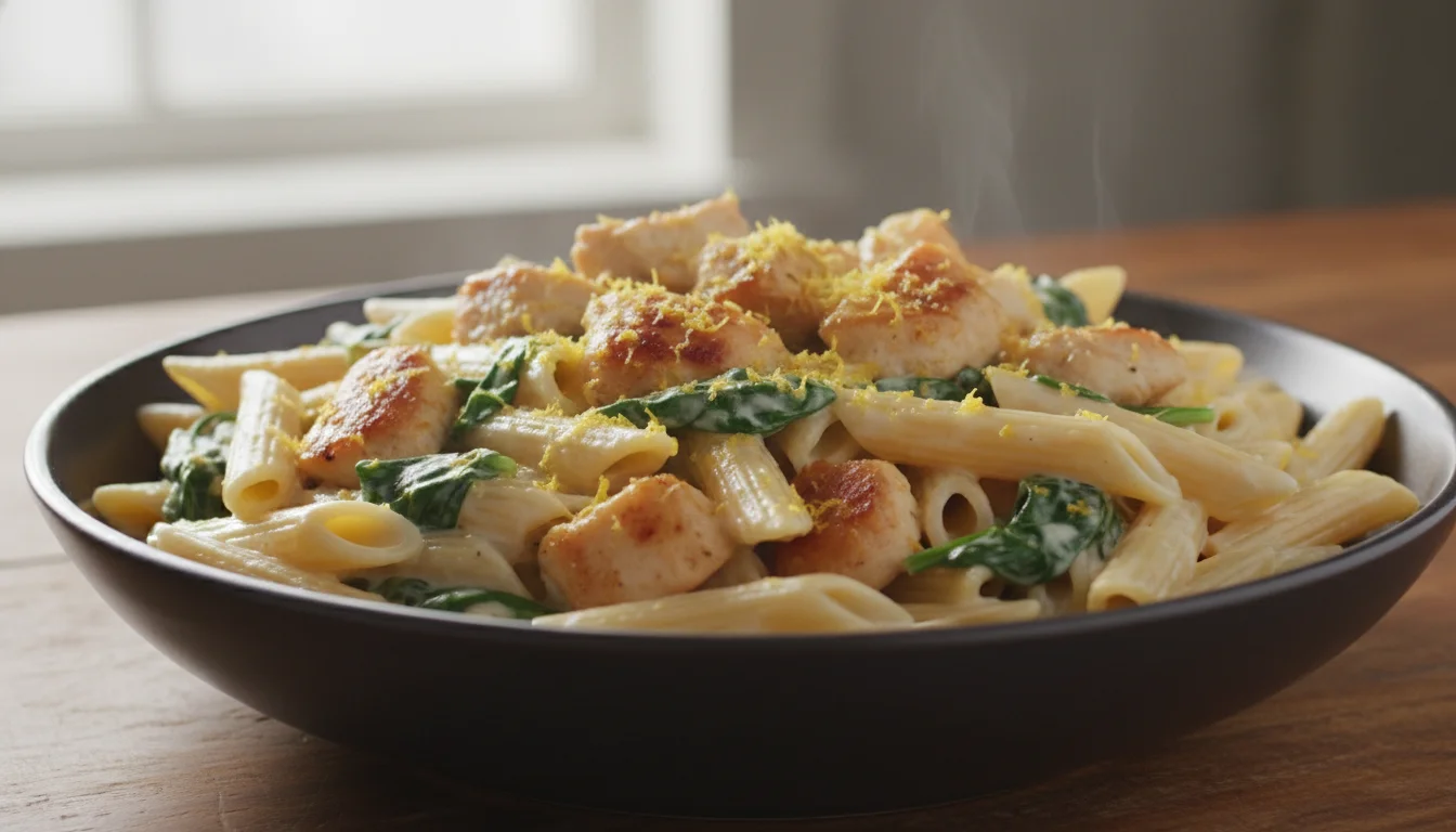 Creamy Lemon Yogurt Chicken Pasta