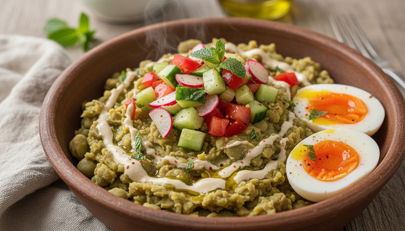 Warm Fava Bean & Egg Salad