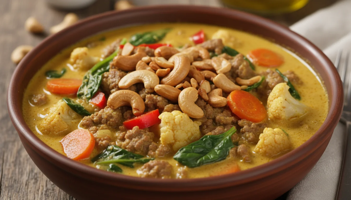 Creamy Coconut Beef & Cauliflower Curry