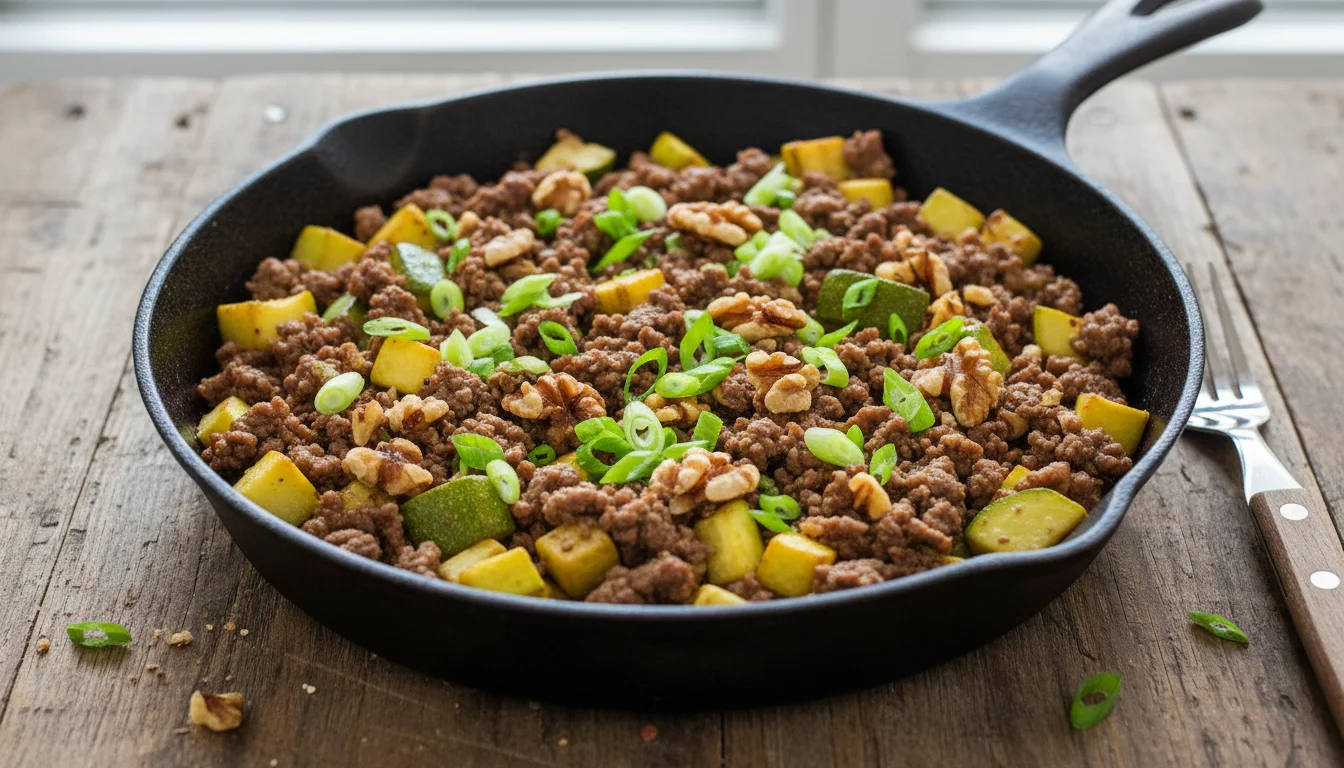 Spiced Beef & Zucchini Skillet
