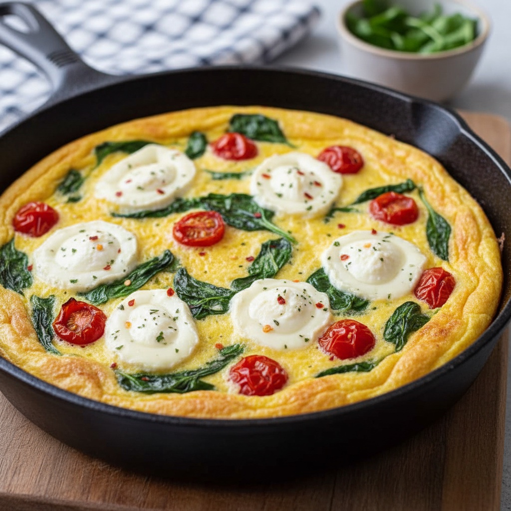 Garden Spinach and Goat Cheese Frittata