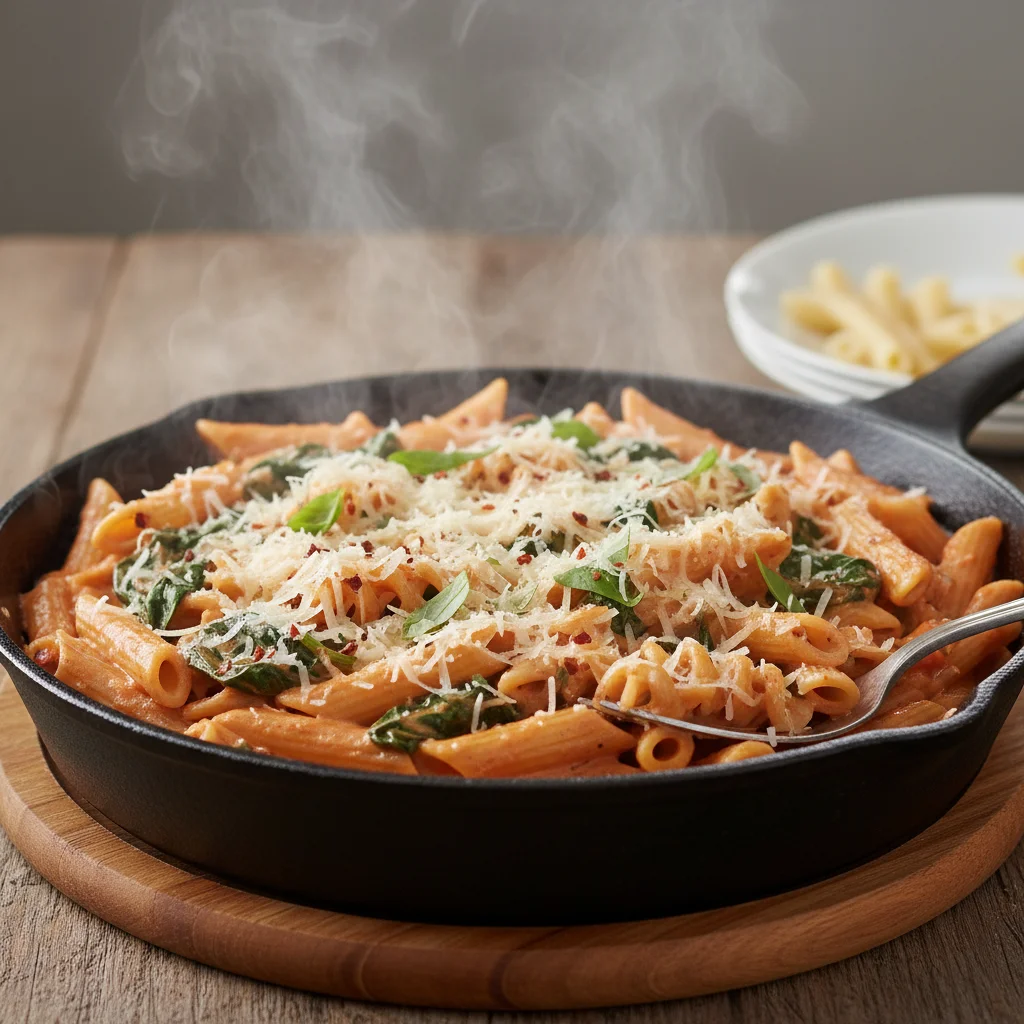 Creamy Beef & Spinach Penne