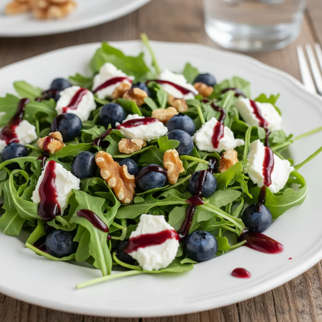 Rocca & Blueberry Salad with Goat Cheese