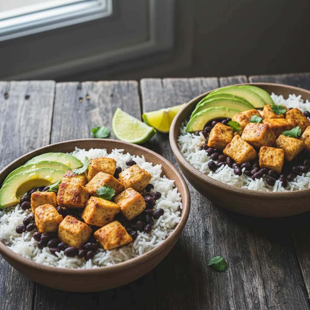Chicken Burrito Bowls with Avocado
