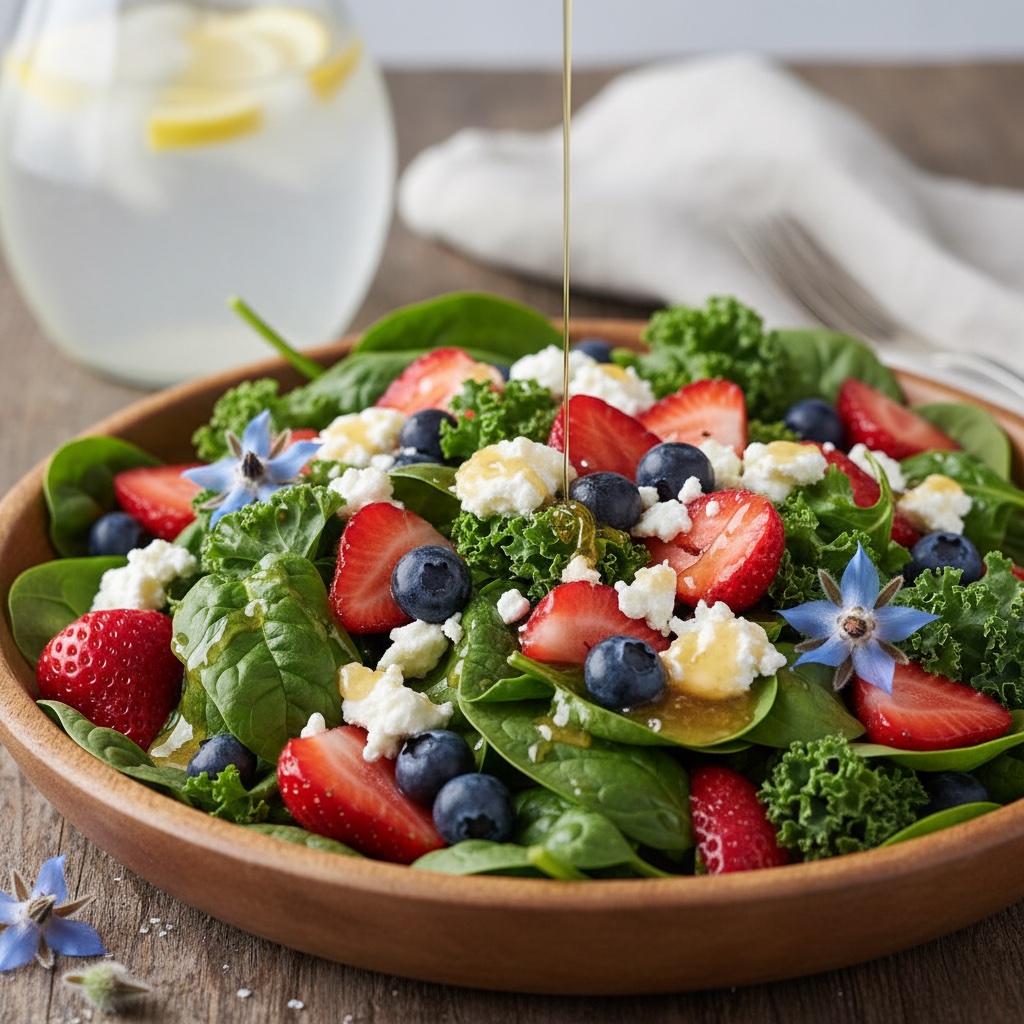 Sommerlicher Beeren-Ziegenkäse-Salat