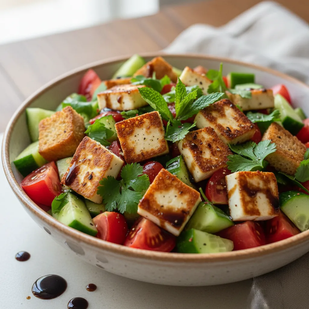 Crispy Halloumi & Zaatar Fattoush Salad
