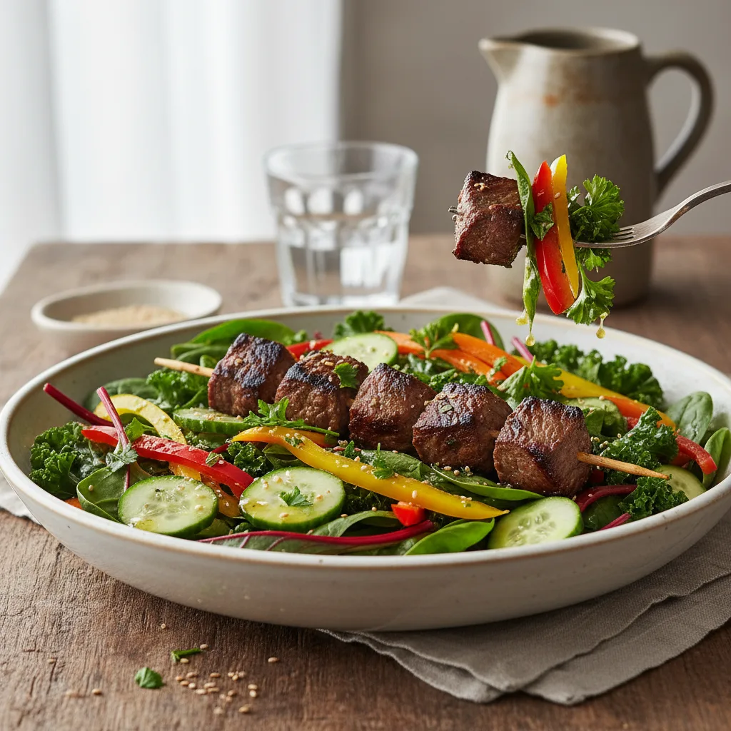 Mediterranean Grilled Beef & Arugula Salad