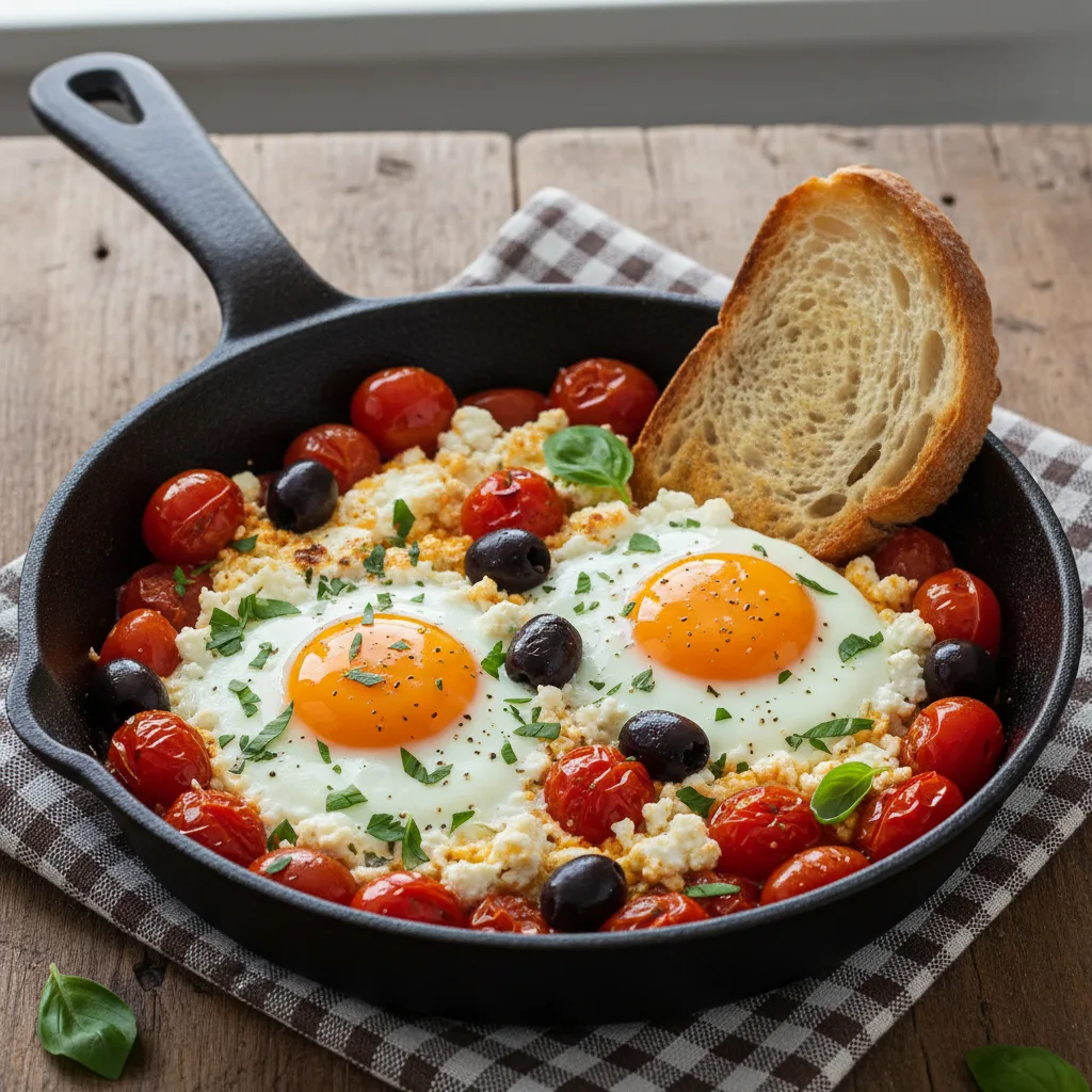 One-Pan Mediterranean Tomato & Feta Eggs