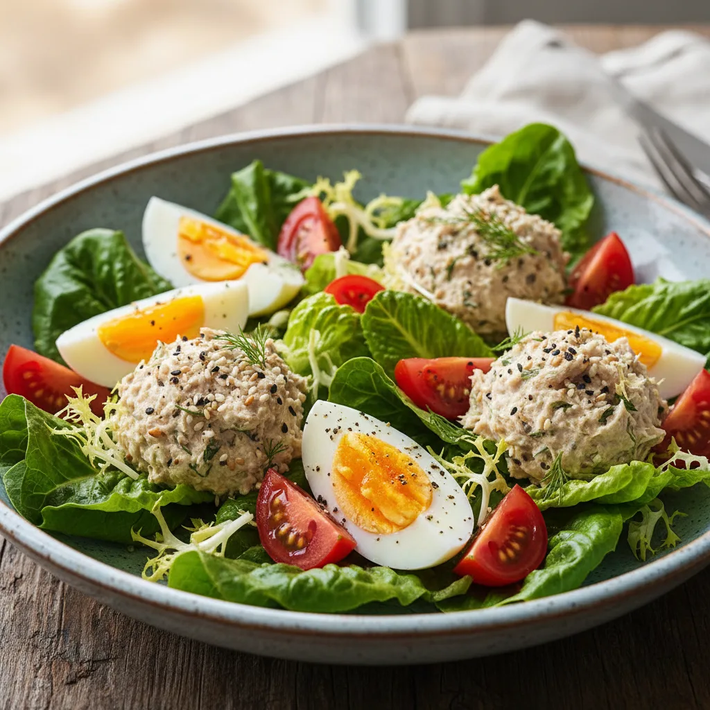 Quick Tahini Tuna & Egg Salad