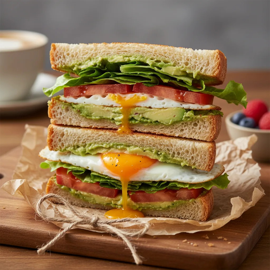Quick Avocado & Egg Breakfast Sandwich