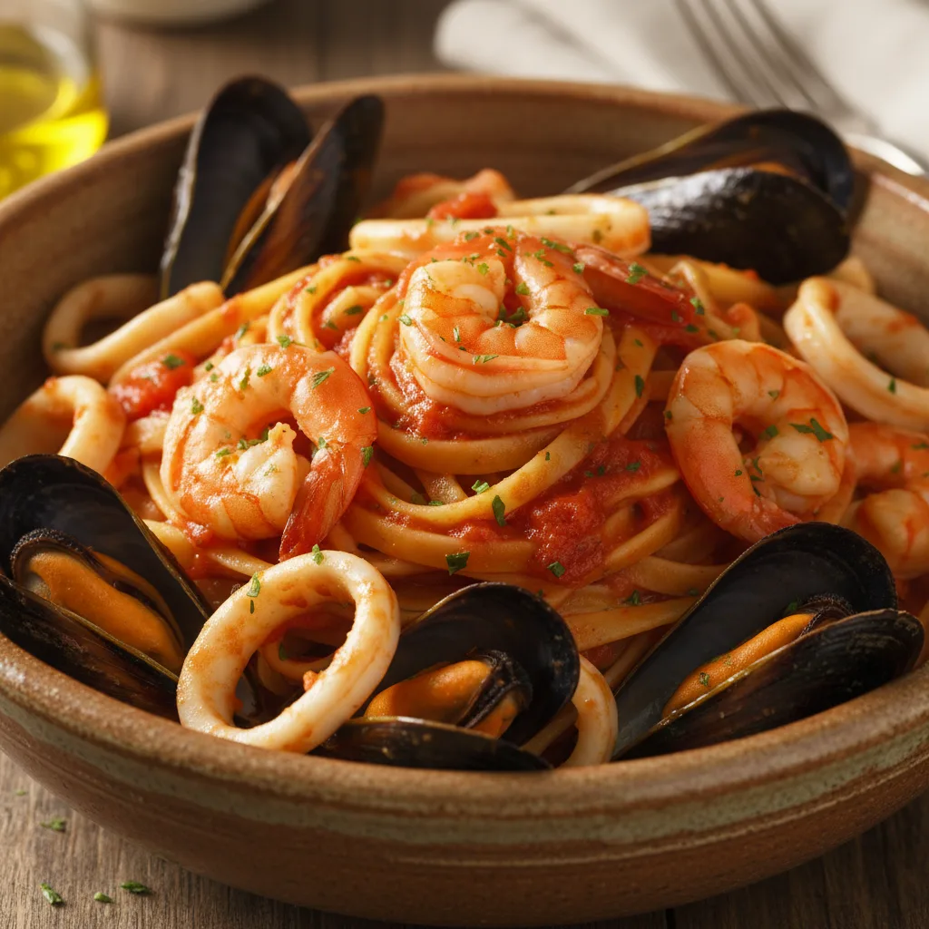 Classic Seafood Linguine (Frutti di Mare)
