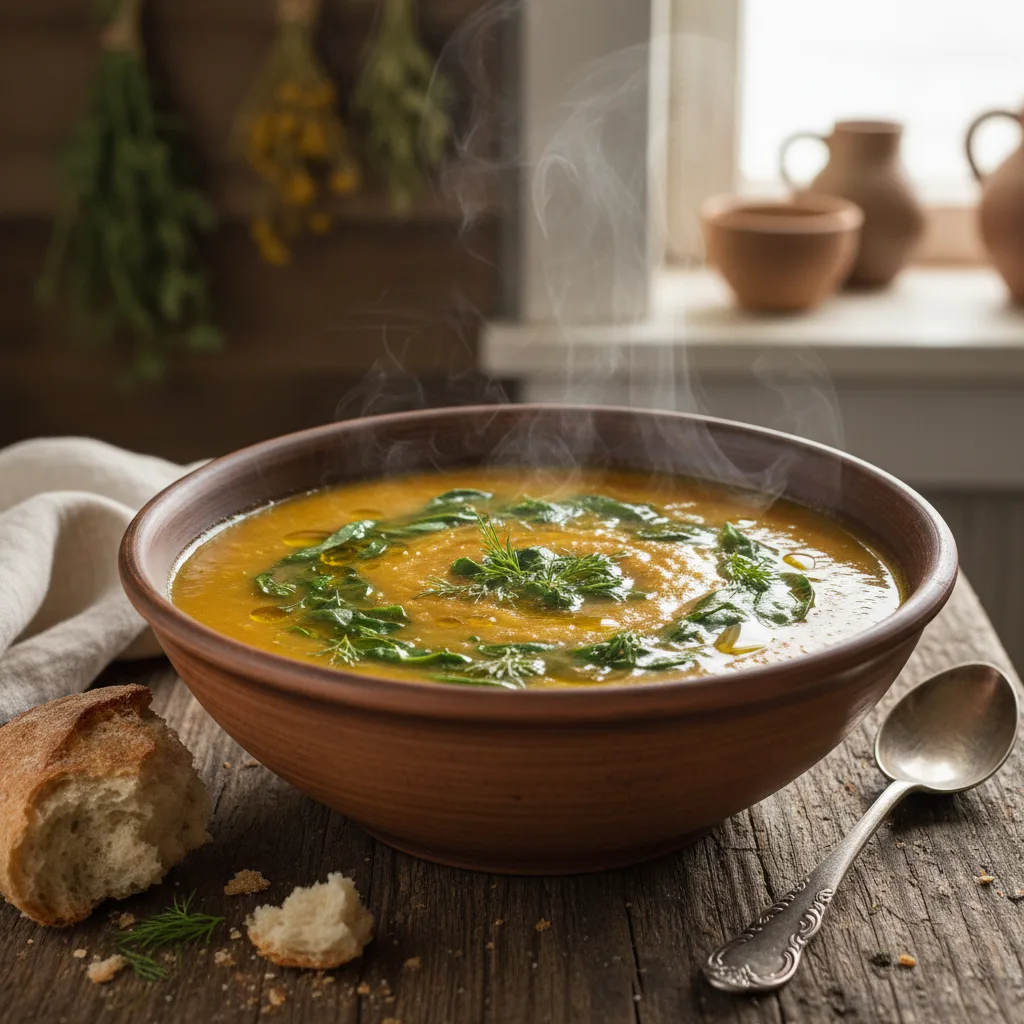 Healing Lemon-Herb Red Lentil & Vegetable Soup