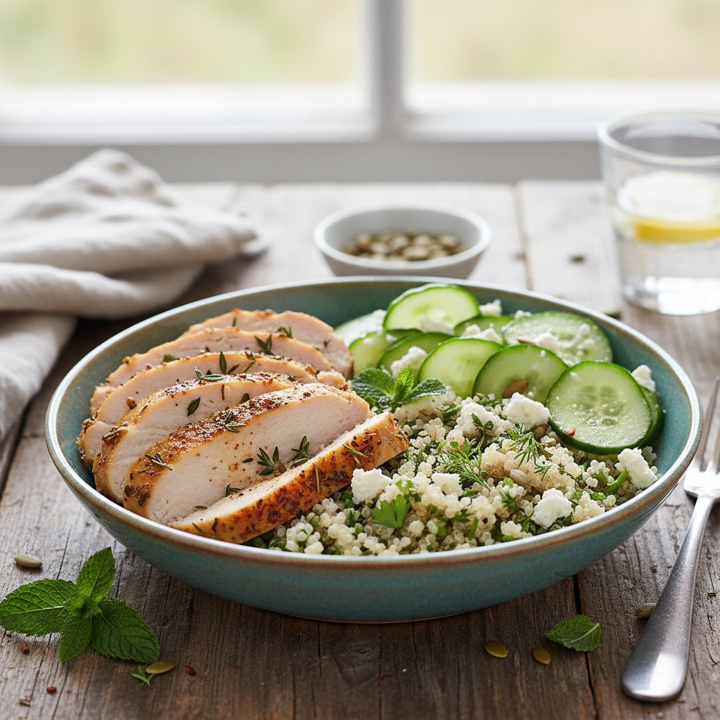 Herb-Roasted Turkey & Lemon-Dill Quinoa Bowl