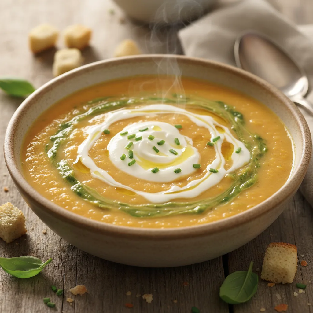 Creamy Zucchini and Sweet Potato Soup