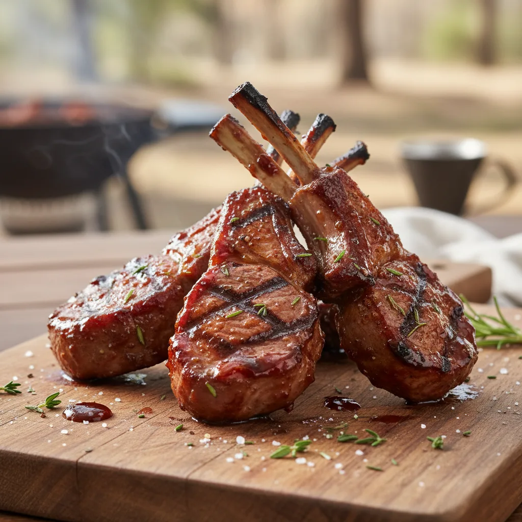 ジューシーなBBQ風オーブン焼きラムチョップ