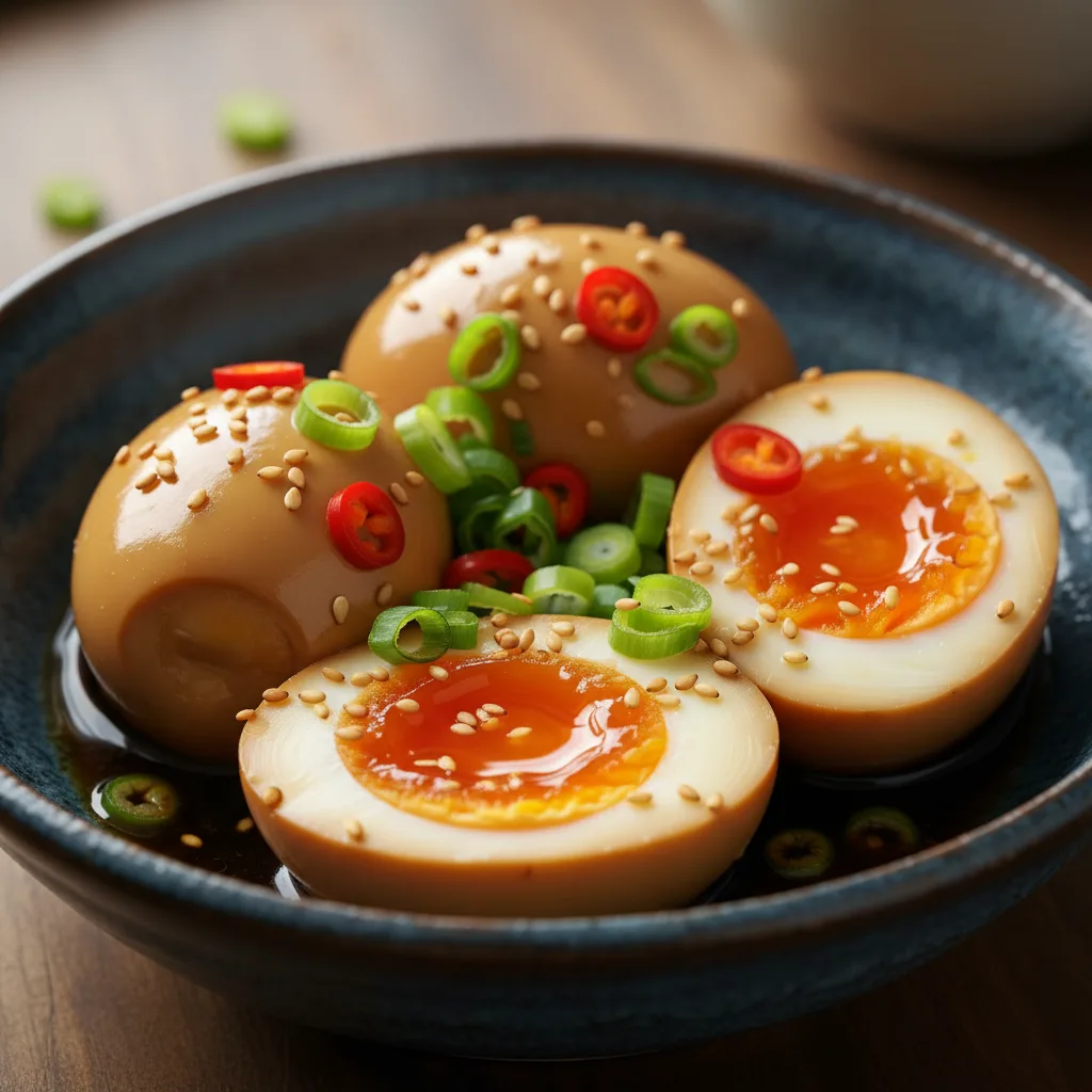 Trứng Ngâm Tương & Đường Nâu (Kiểu Mayak)