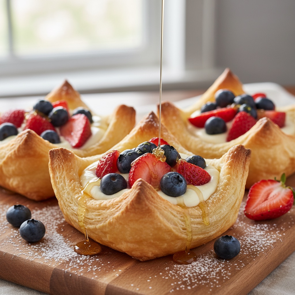 Tartaletki z owocami leśnymi i serkiem śmietankowym