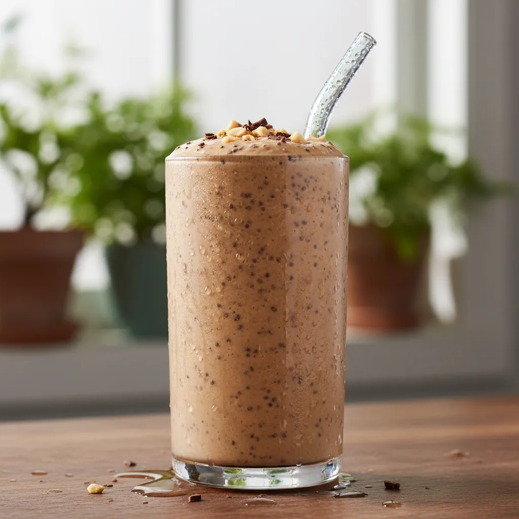 Vysoce proteinové smoothie s arašídovým máslem