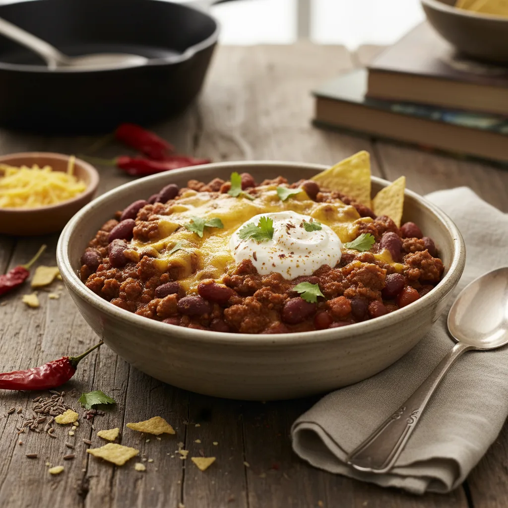 ชิลีคอนคาร์เน่รสเผ็ดแบบง่าย