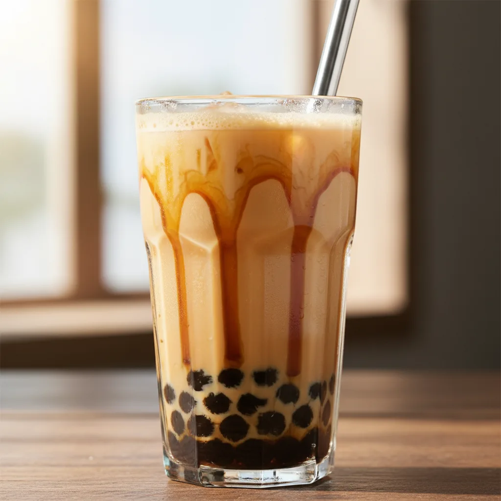 Homemade Brown Sugar Boba Milk Tea