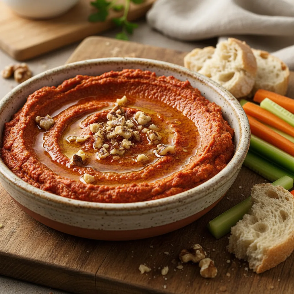 Muhammara Clássico de Nozes e Pimentão Vermelho Assado