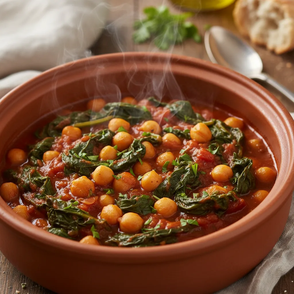 Potrawka z Ciecierzycy i Szpinaku