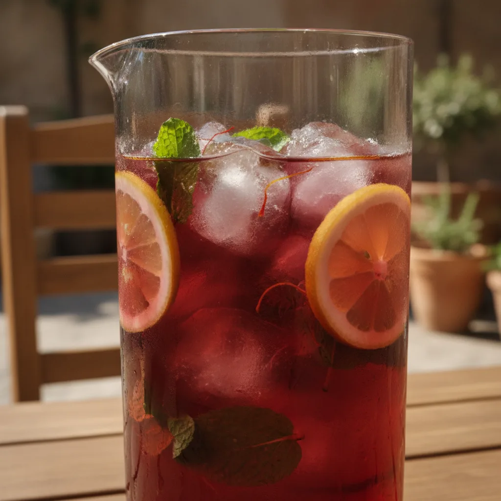 Limonade méditerranéenne à la grenade et au safran
