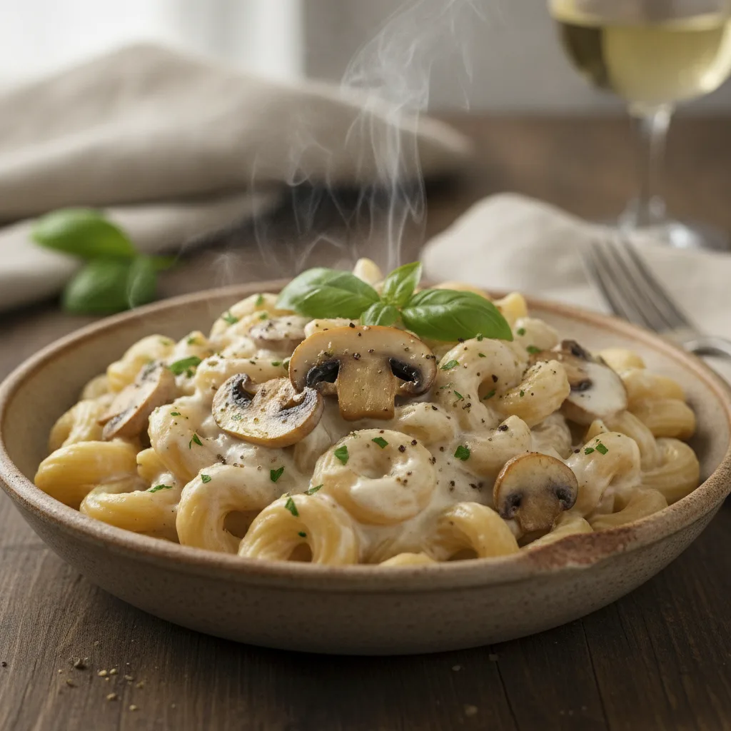 Creamy Garlic Mushroom Pasta