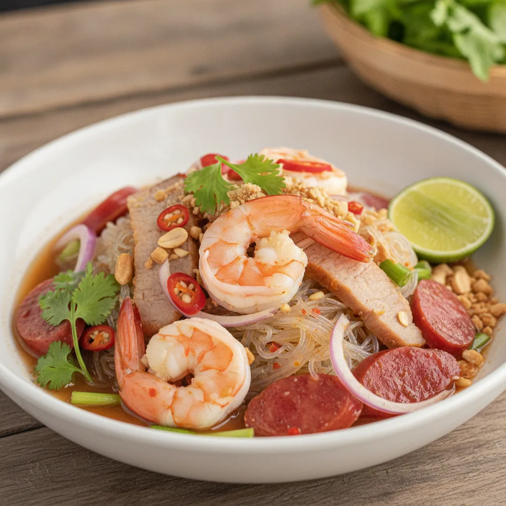 Ensalada Mixta de Fideos de Cristal (Yam Wun Sen)