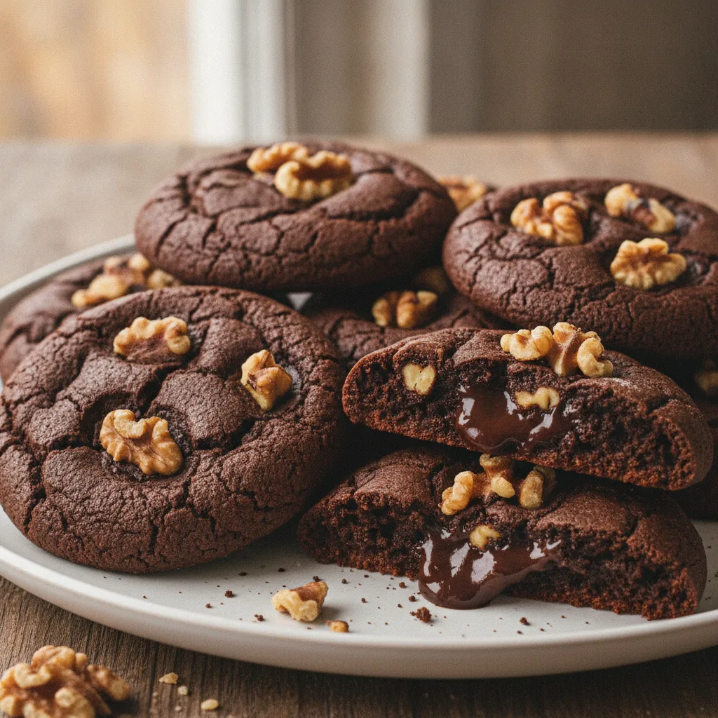 Carob Molasses & Walnut Spiced Cookies
